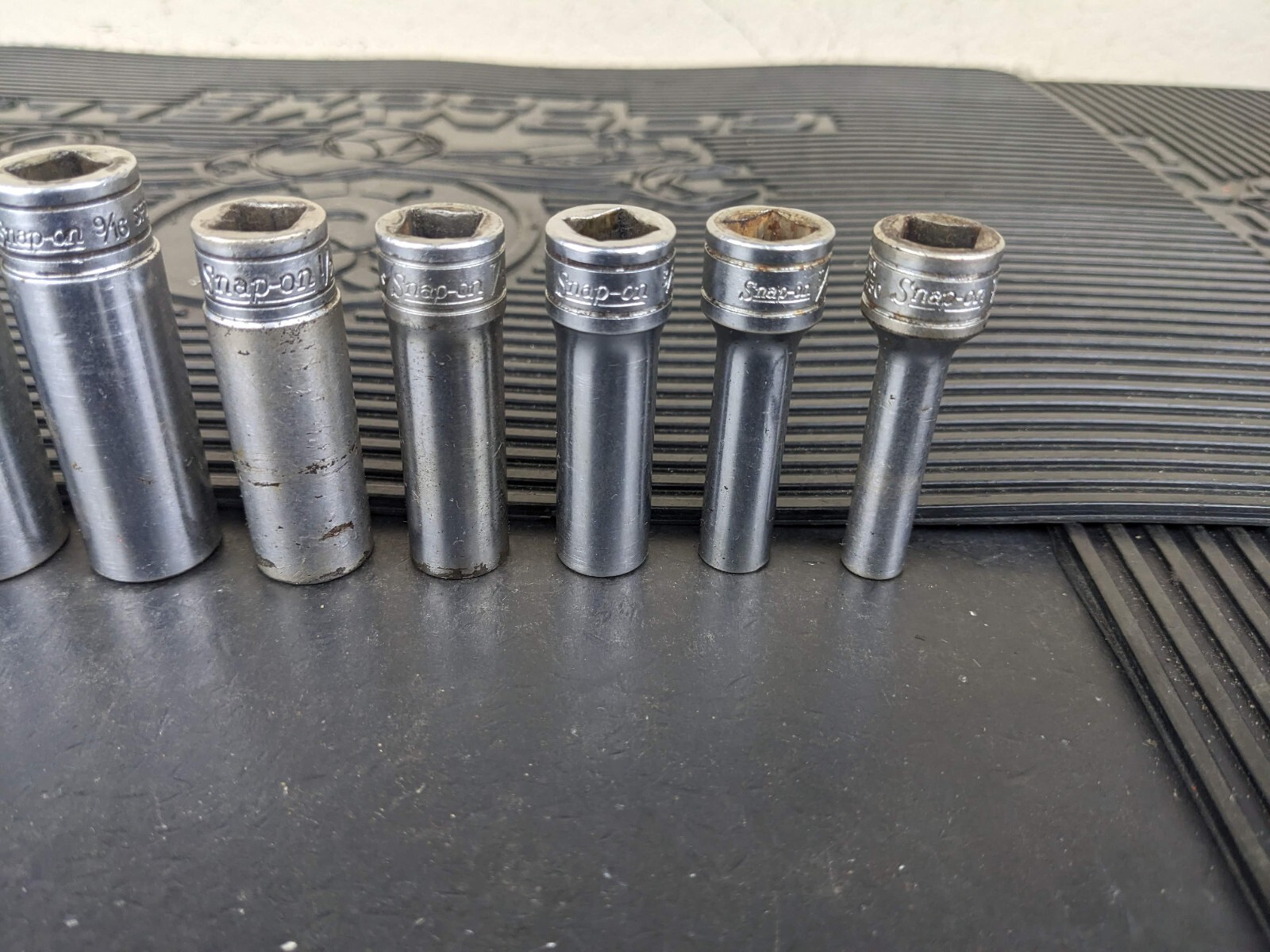 #bg227 Snap on Tools 211SFSY 3/8″ Drive Deep Chrome Socket Set Socket Set