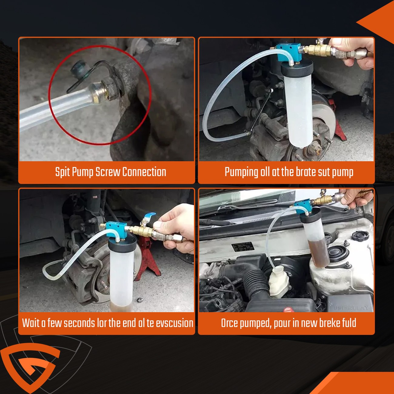 Car Vehicle Vacuum Brake Bleeder Tank Fluid Fluid Oil Change Pump Equipment Kit