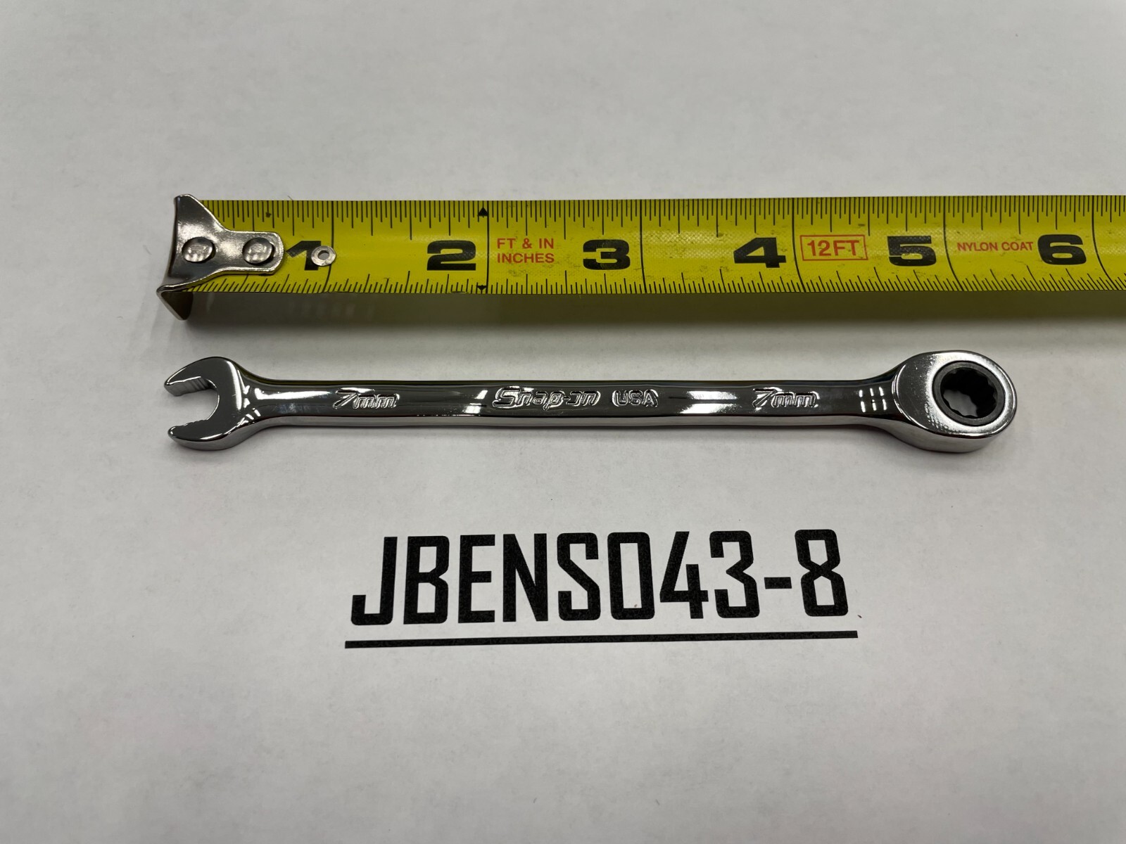 Snap-on Tools NEW 7mm Metric 0° Non-Reversing Ratcheting Combo Wrench SOXRM7A