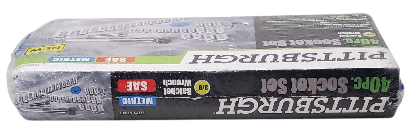 Socket Set, 40-Piece, 3/8 in., 1/4 in., Drive SAE and Metric