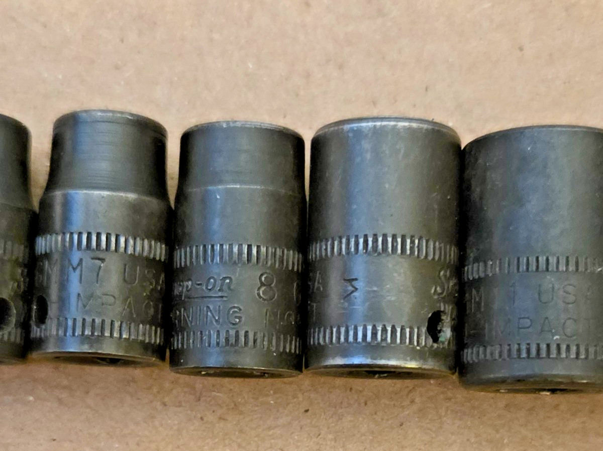 SNAP ON GMM SERIES METRIC SOCKET SET 8 PIECES 5MM – 13MM MISSING GMM9 1/4″ DRIVE
