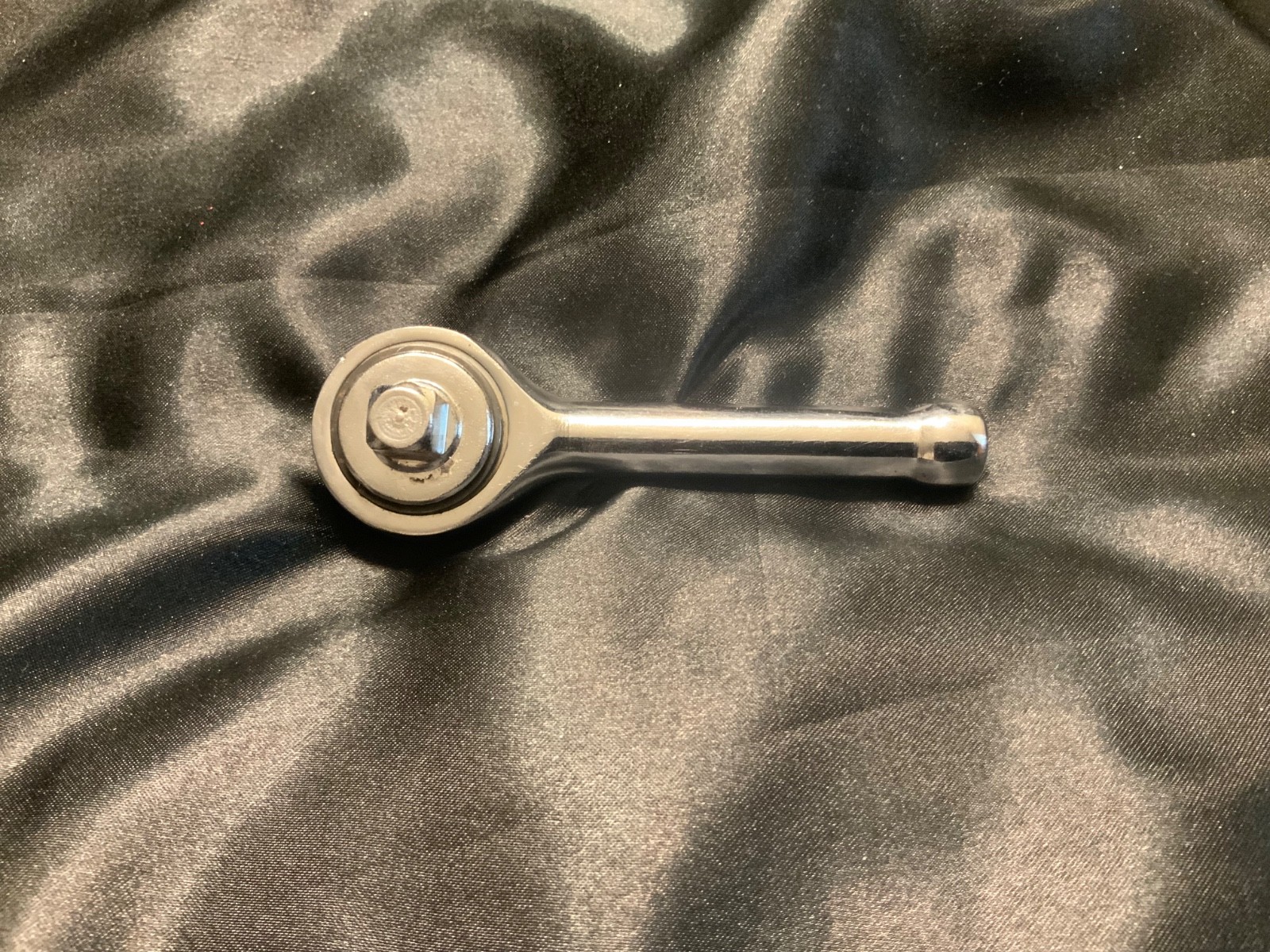 Vintage Stubby 3/8 drive ratchet chrome finish 4-1/4 inch long