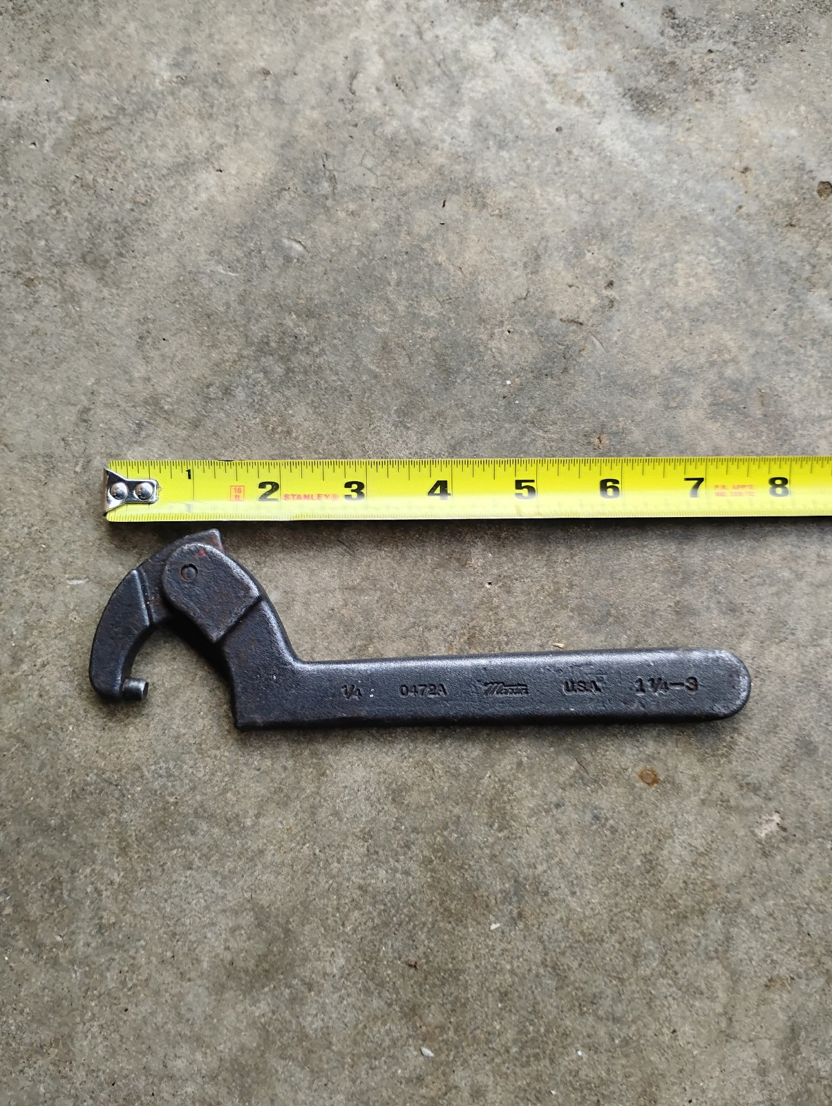 Martin Tool 0472A Span Pin Adjustable Wrench Tool 1-1/4″-3 x 1/4″ Alloy Steel