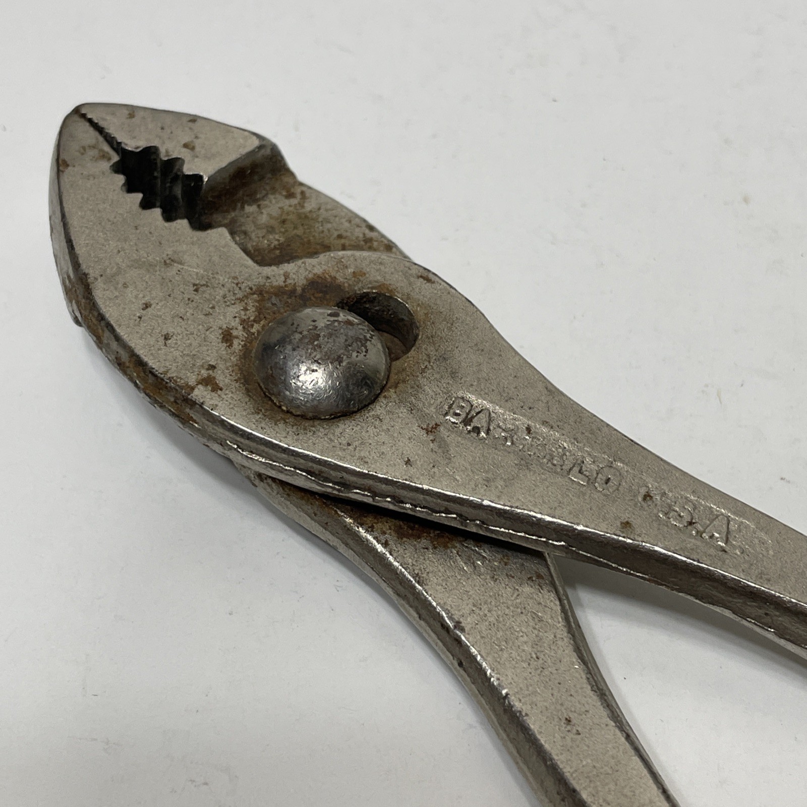 Barcalo Slip Joint Pliers Made In USA Chrome Vintage 6.5″ Buffalo