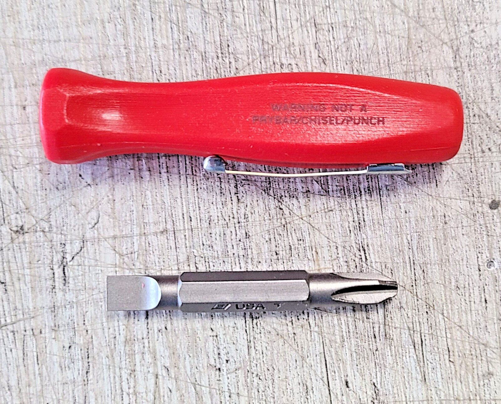🦅 Snap-On ™ Tools NEW RED Reversible Magnetic Bit Pocket Screwdriver SDDDM1A 🦅