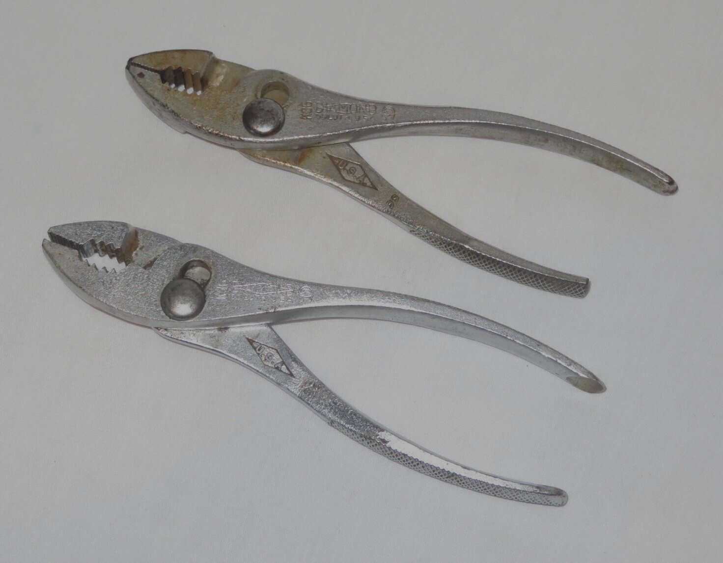 Diamond Tools K36 ~ 6.5” Slip Joint Pliers w/ Horseshoe Logo – USA – READ
