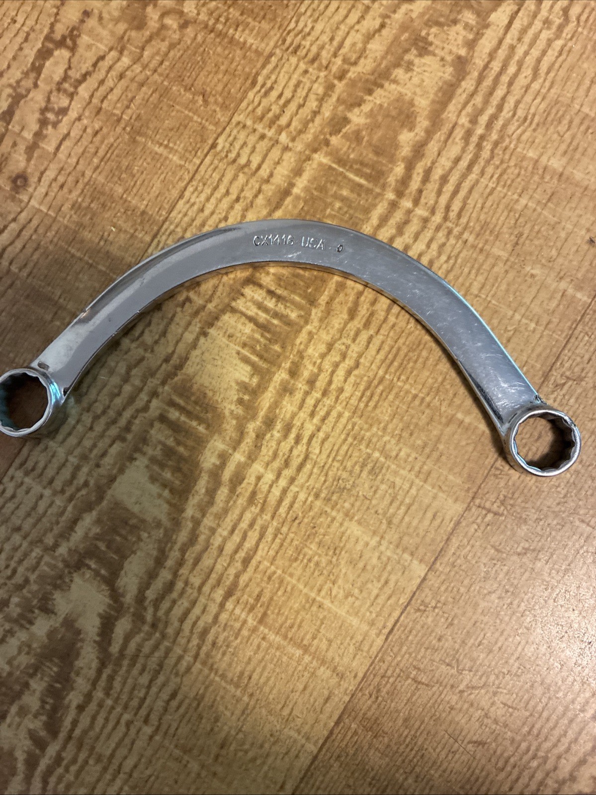 Snap On Tools 7/16″ x 1/2″ Halfmoon Obstruction Box End Wrench 12 Point CX1416