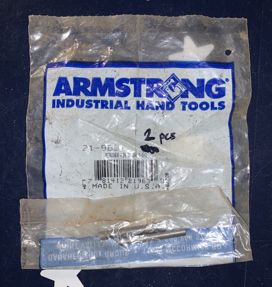 2 Pins Armstrong Tools 3/4″ Dr Retainer Pin 1-1/2″ 21-963