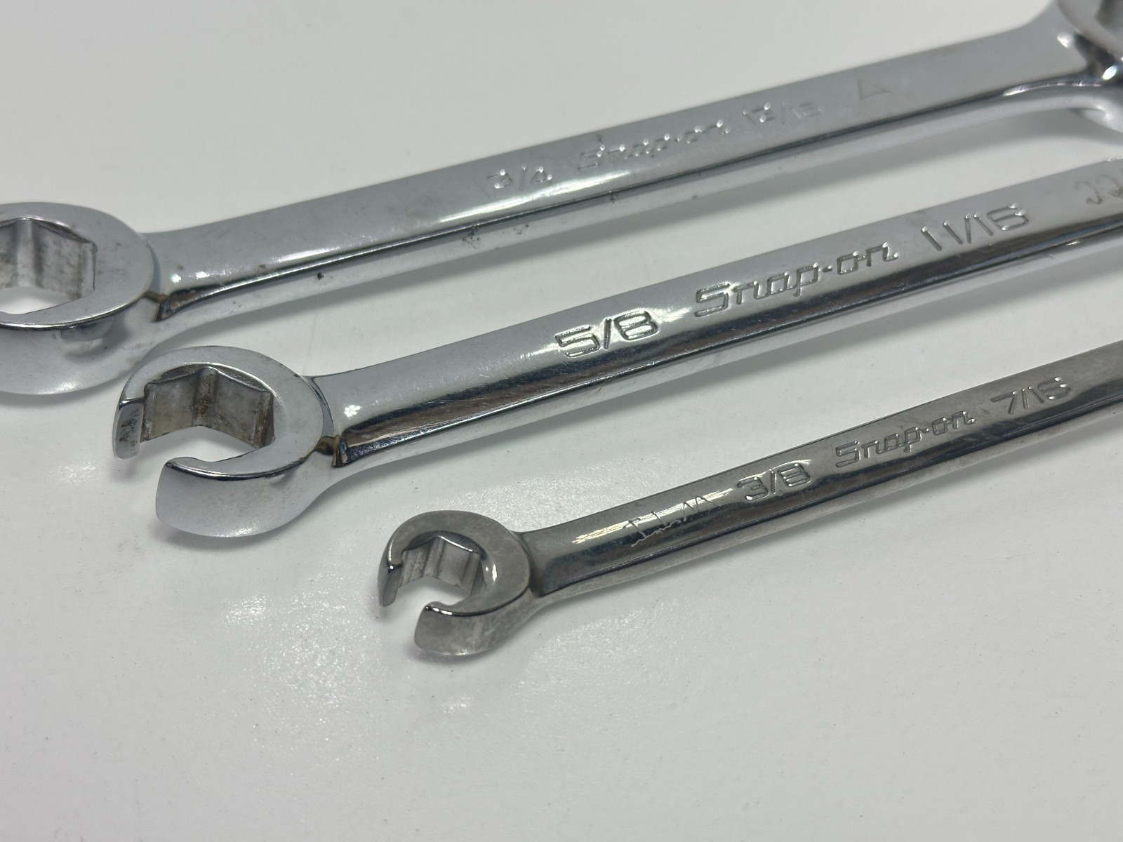 🇺🇸Snap-On USA 3pc SAE Flare Nut Line Wrench Lot RXFS24226A RXFS2022B RXFS1214B
