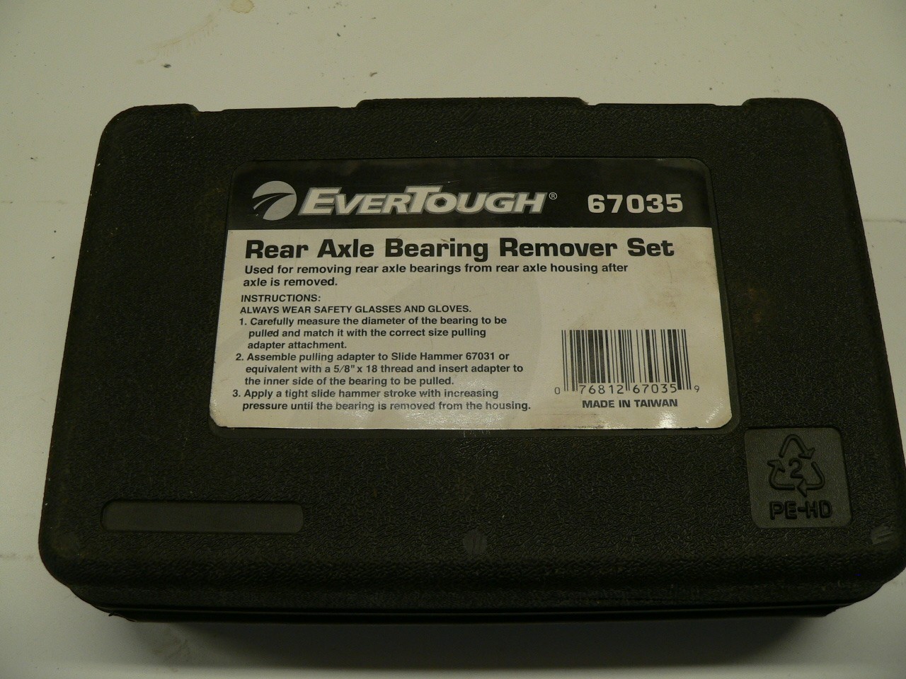 EVERTOUGH 67035 Rear Axle Bearing Remover Set, with plastic case