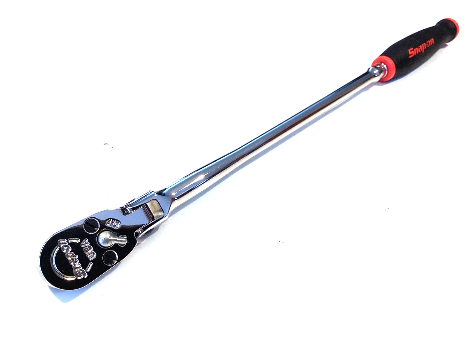 Snap On NEW 1/4″ Drive RED Soft Grip Extra Long Handle Flex Head Ratchet THLLF72