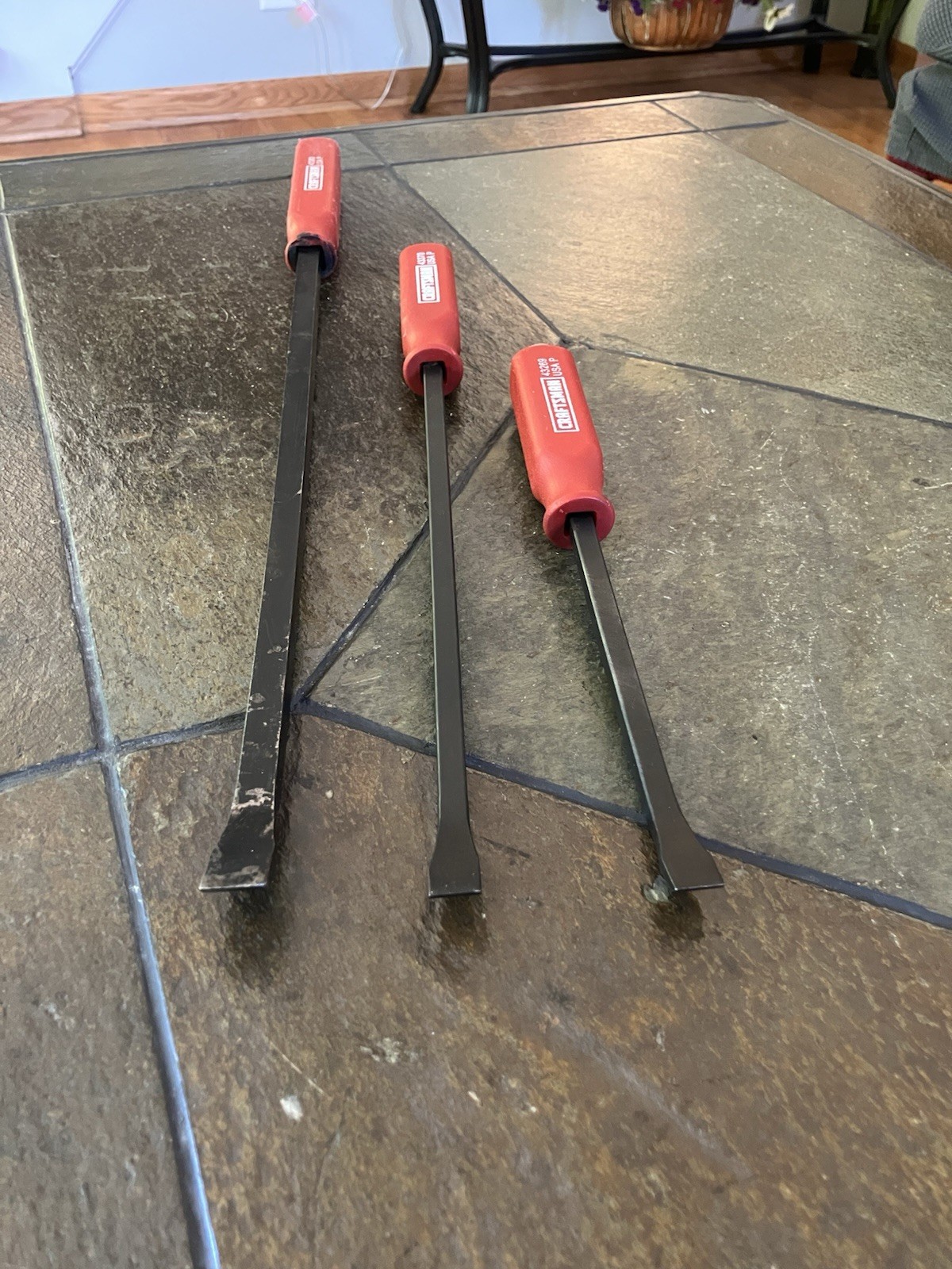 Craftsman 43383 43370 43369 3 Pc. Strike Cap Pry Bar Set 12″ 17″ 25″ / USA