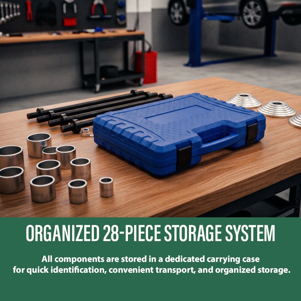 28pcs Universal Press Pull Sleeve Kit Remove Install Bushings Bearings Seal Tool