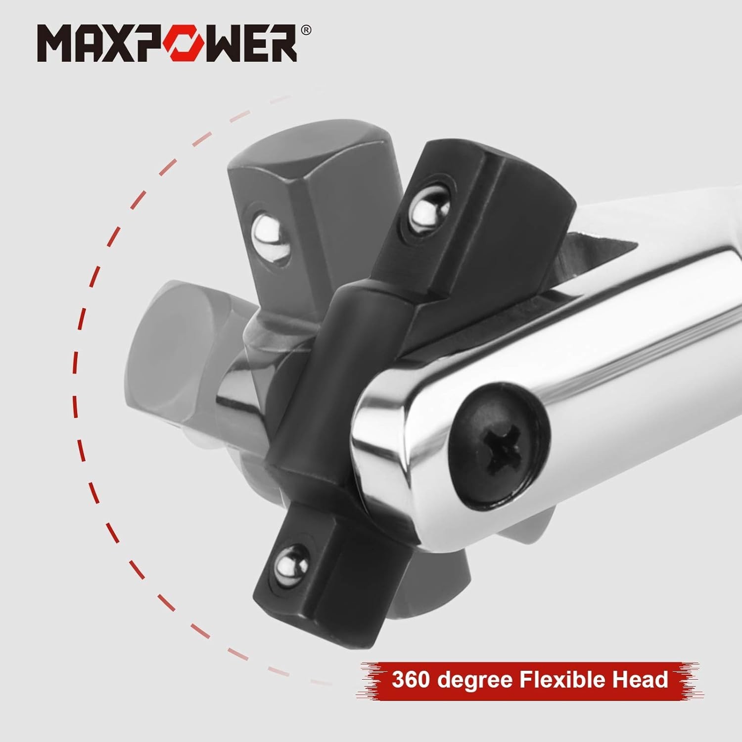 15-inch Breaker Bar 1/2″ & 3/8″ Dual Drive Flex Head Chrome Vanadium Steel Tool