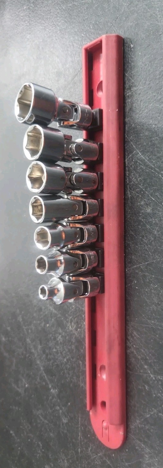 GearWrench 80310D 7 Piece Flex Socket Set 1/4 Inch Drive 6 Pt SAE 3/16 to 9/16