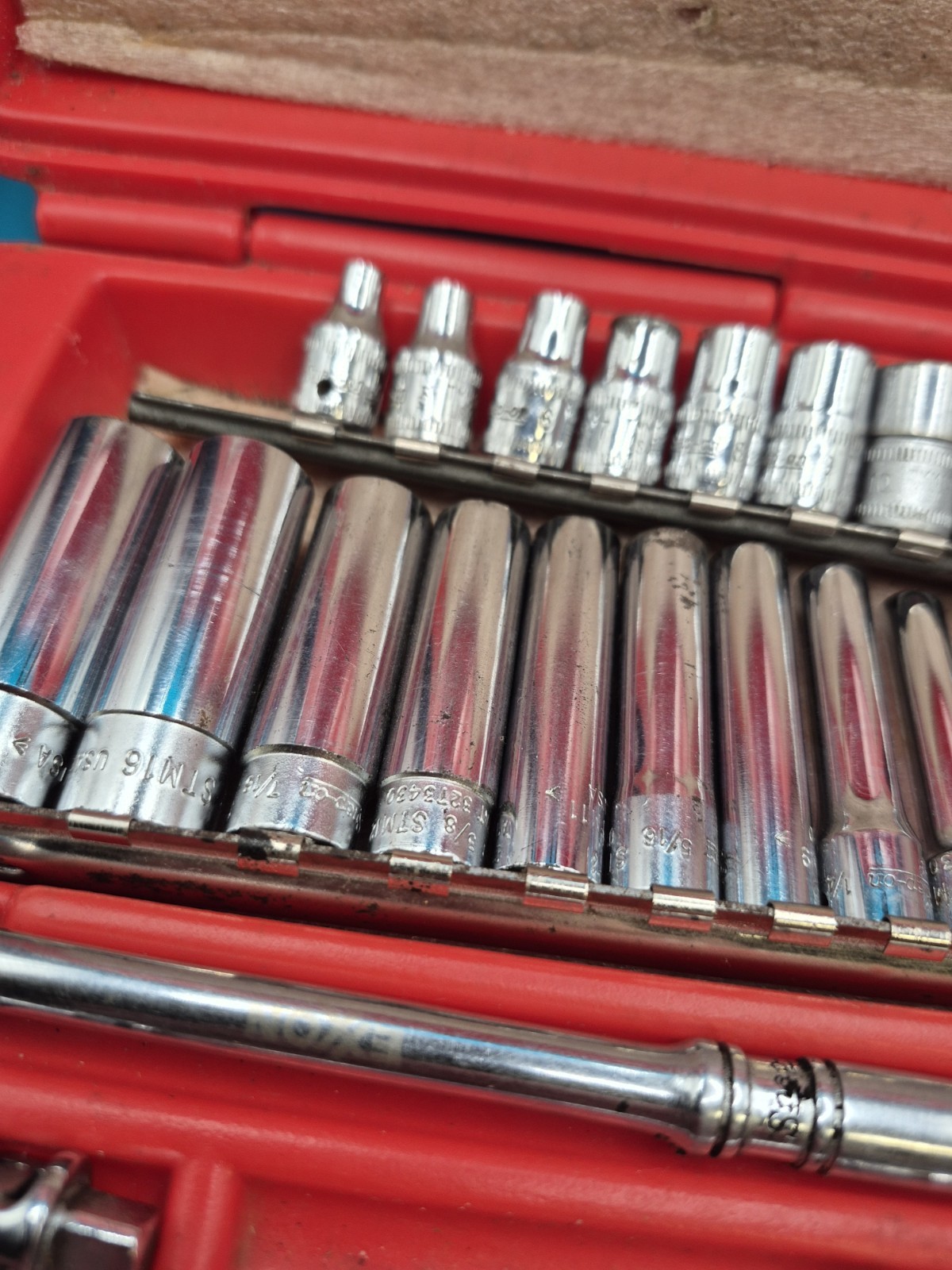 SNAP-ON 28pc 1/4″ socket set SAE Deep sockets Metric Shallow Sockets