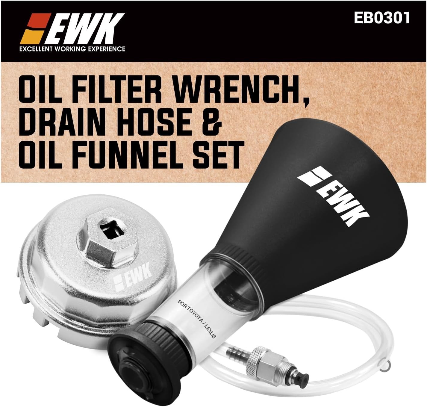 64mm Oil Filter Wrench & Funnel Set – Forged Aluminum