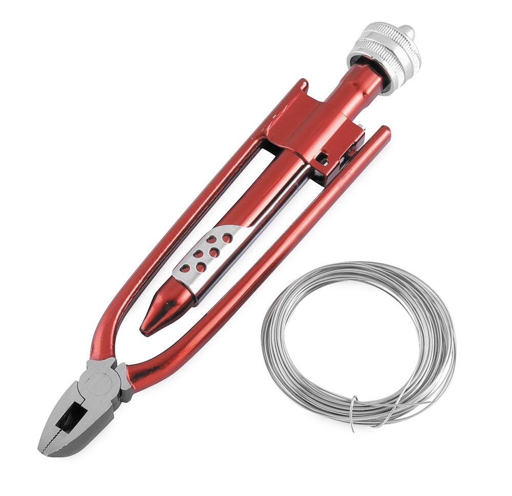 BikeMaster 151554 Safety Wire Pliers with 25′ Stainless Wire