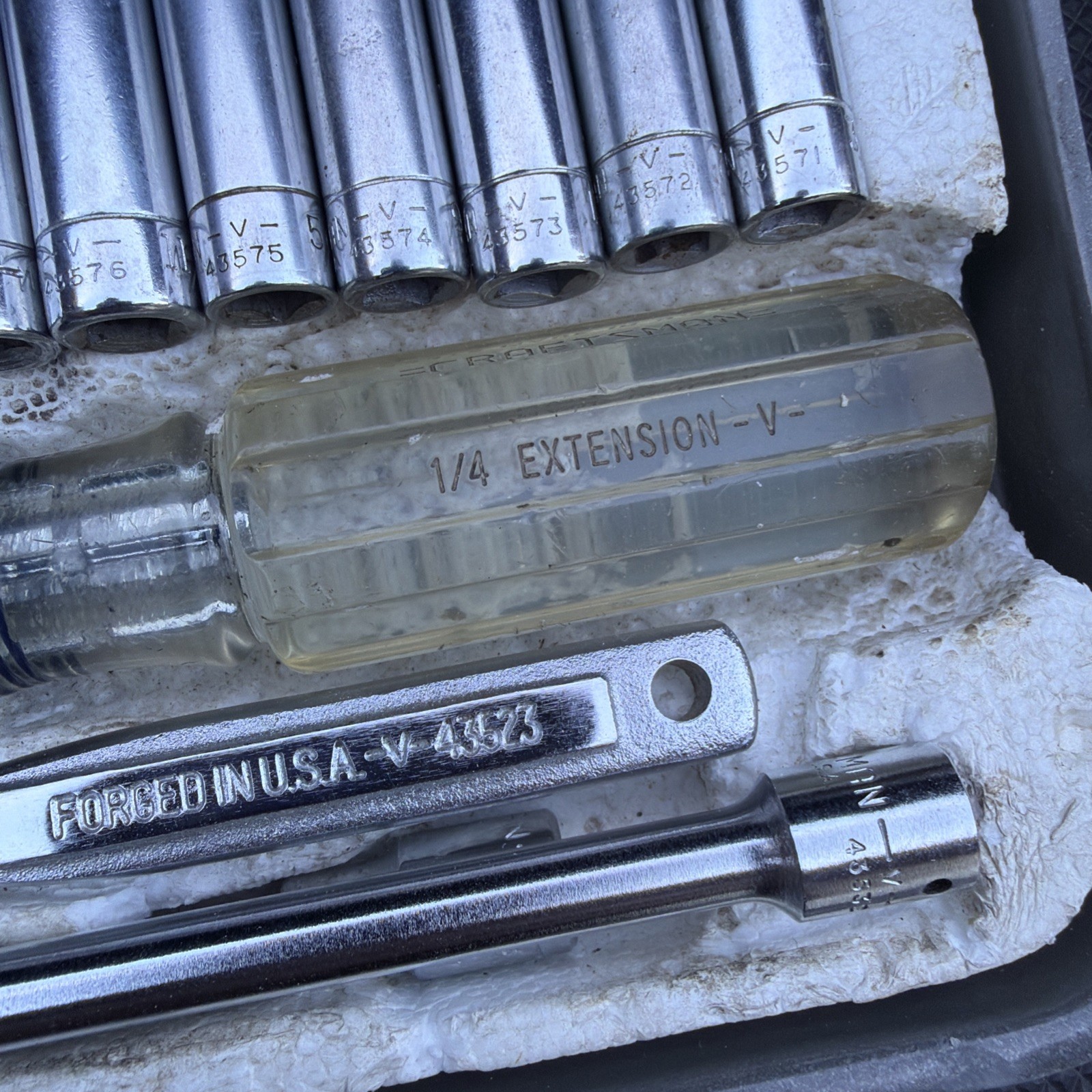 Sears Craftsman 1/4″ Drive 48pc SAE RHFT Socket Set Metal Case USA RARE 44392