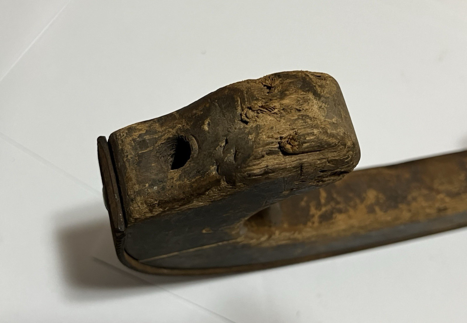 Vintage General Tool Co Curved Wood Handle File Holder with Rasp Auto Body USA