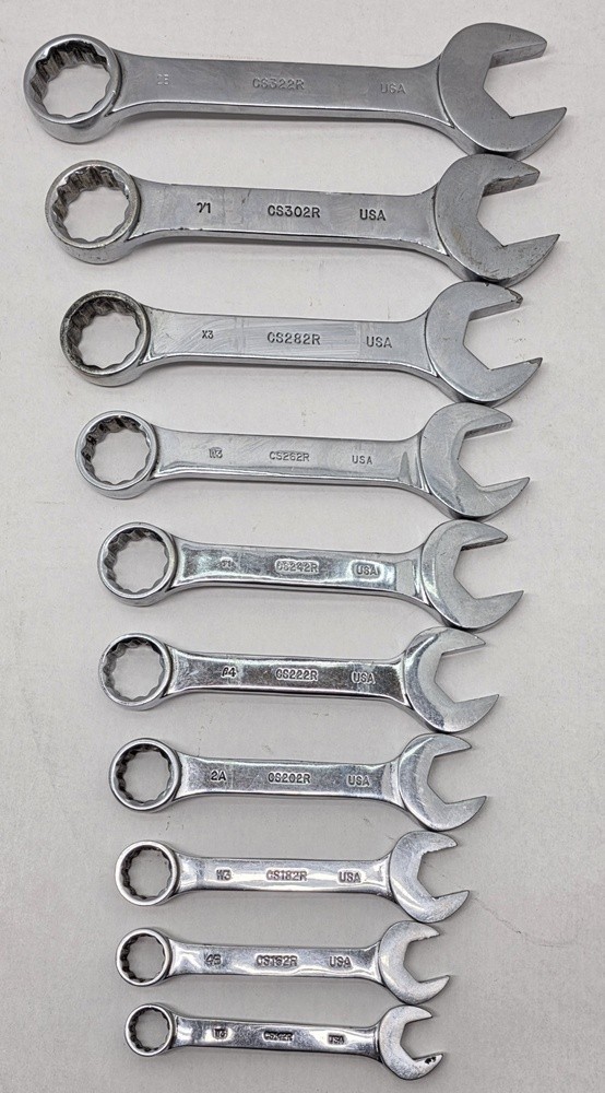 Mac 10Pc Stubby «Knuckle Saver» SAE Combination Wrench Set
