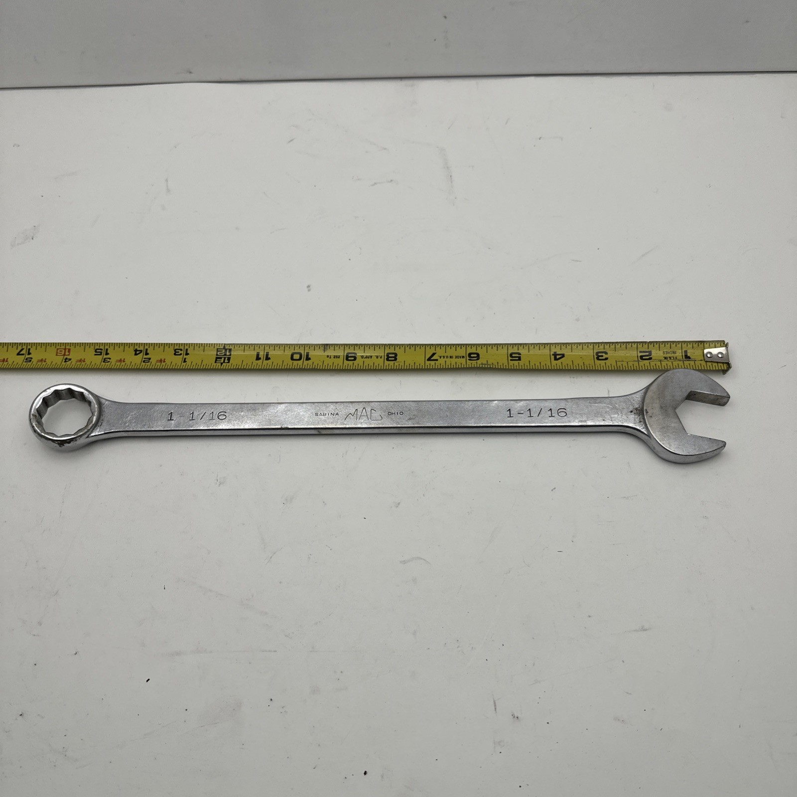 MAC Tools CL34, 1-1/16”, 12 Pt Combination Wrench 16″ Long, USA