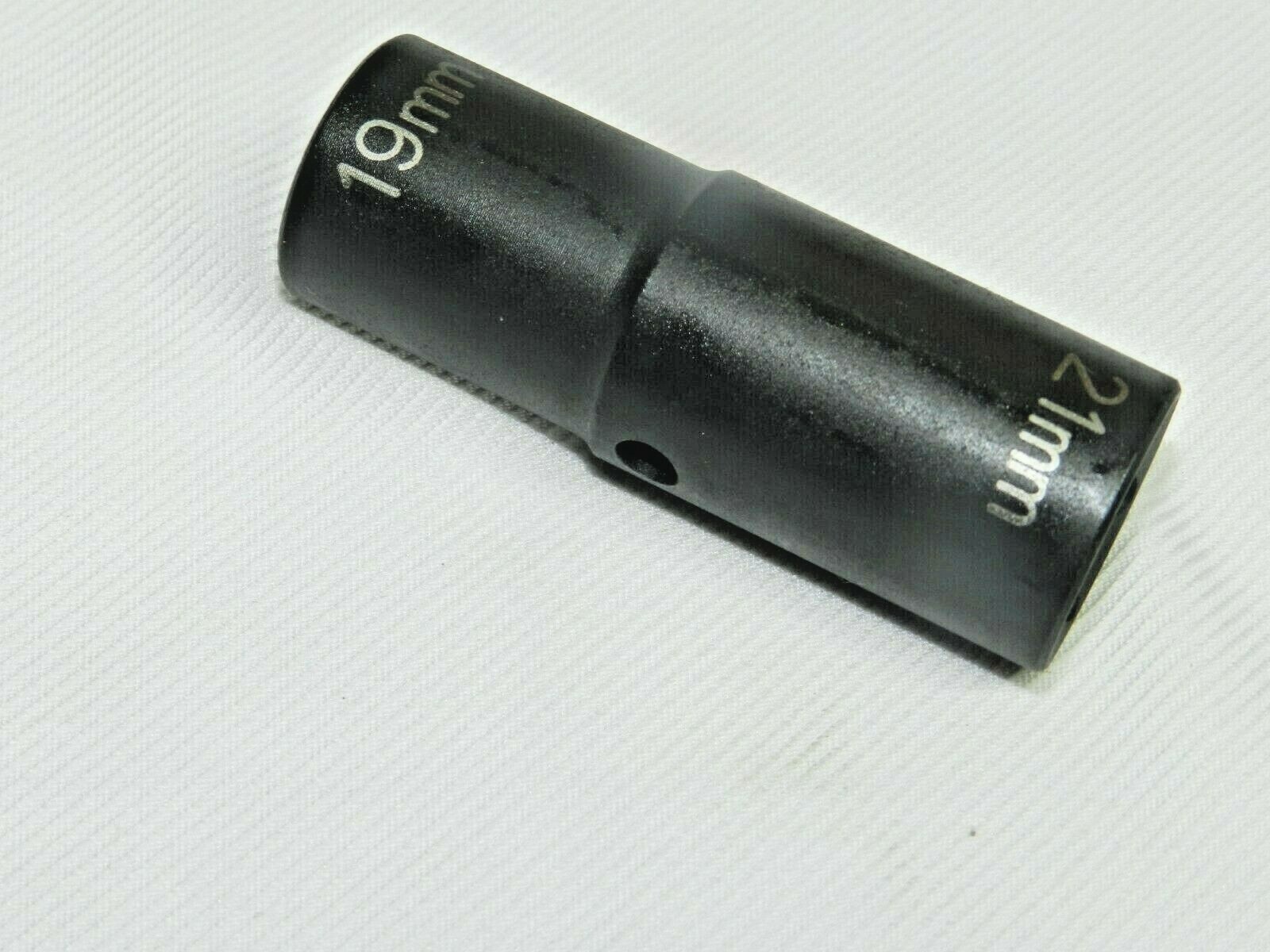 1/2″ flip impact socket 19mm & 21mm extra thin wall- » Gray pneumatic»