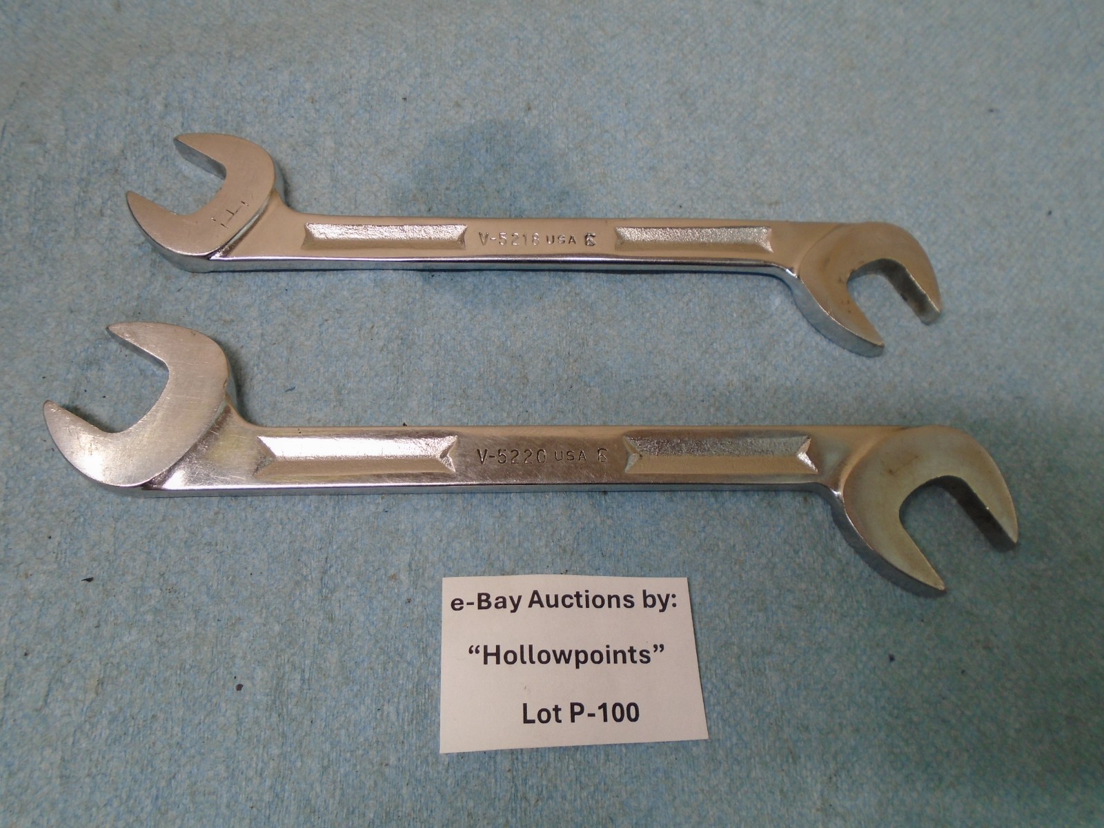 1956 Snap-On lot of 2 Angle Wrench 9/16″ & 5/8″ 4-Way Snap On V-5218 V-5220 P100