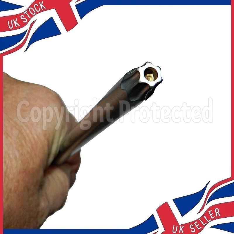 7PC EXTRA LONG REACH 465MM – 500MM TORX STAR TAMPER SCREWDRIVER SET MAGNETIC TIP