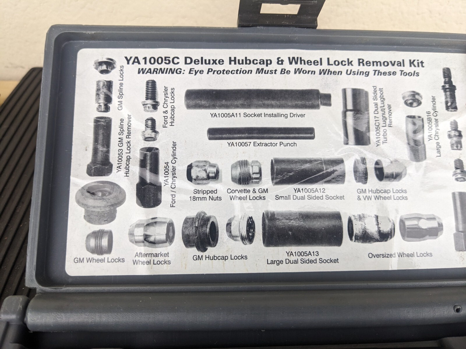 #ao799 Blue-Point Tools YA1005C Hubcap & Wheel Lock Removal Kit 1/2″ Drive