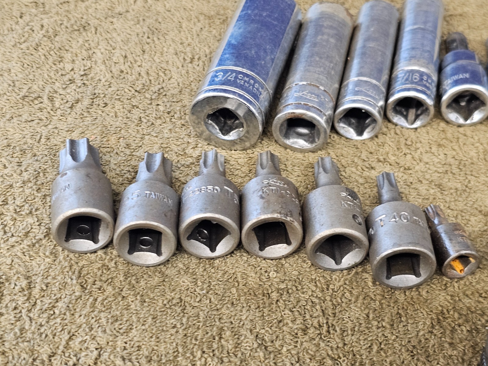 25 K Tool Sockets Ratchet Hex Star Bit Adapter 1/4″ 1/2″ Drive Sae 5/16 3/16 3/4