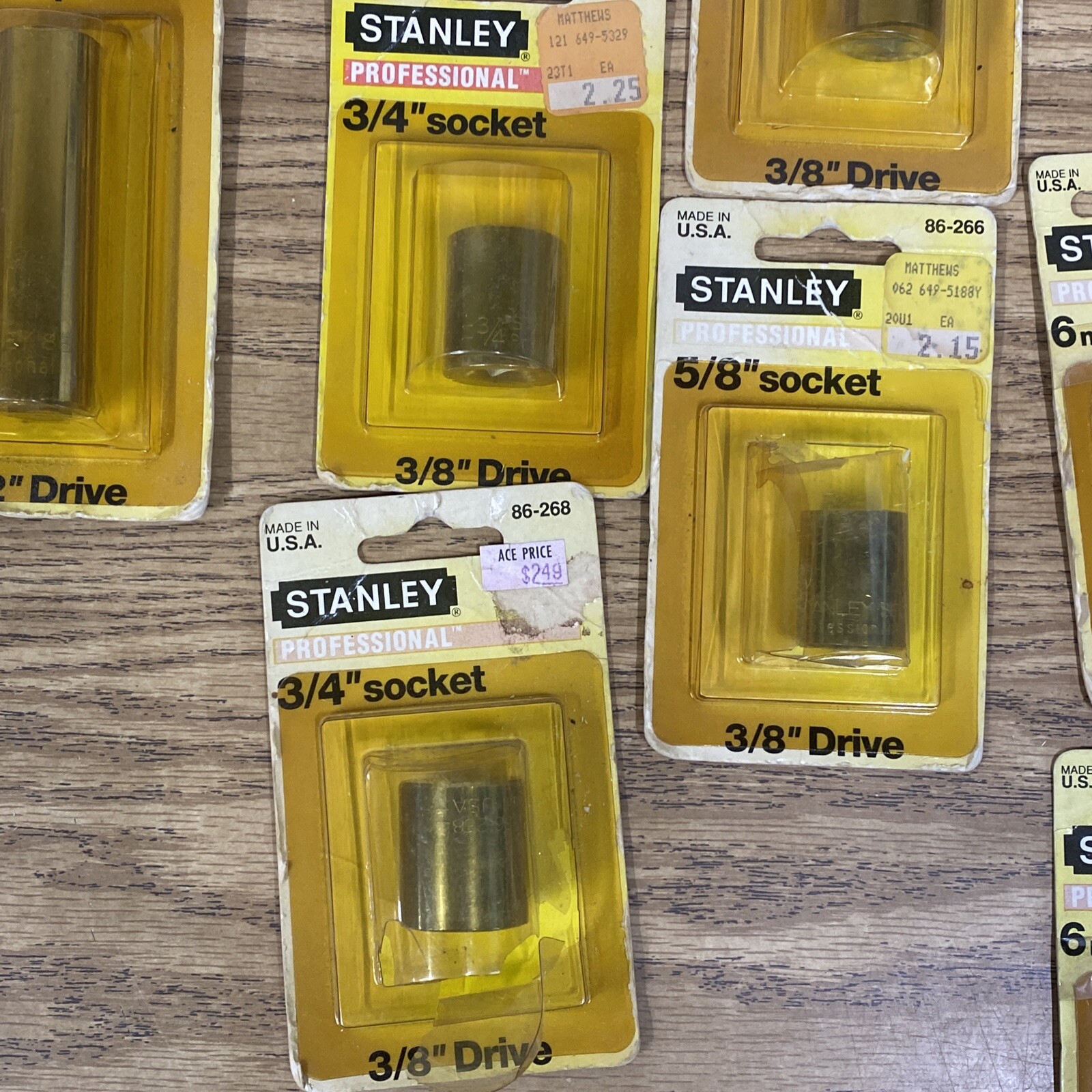 Vintage Stanley Professional Standard Metric Socket Tools Lot Bundle U.S.A.
