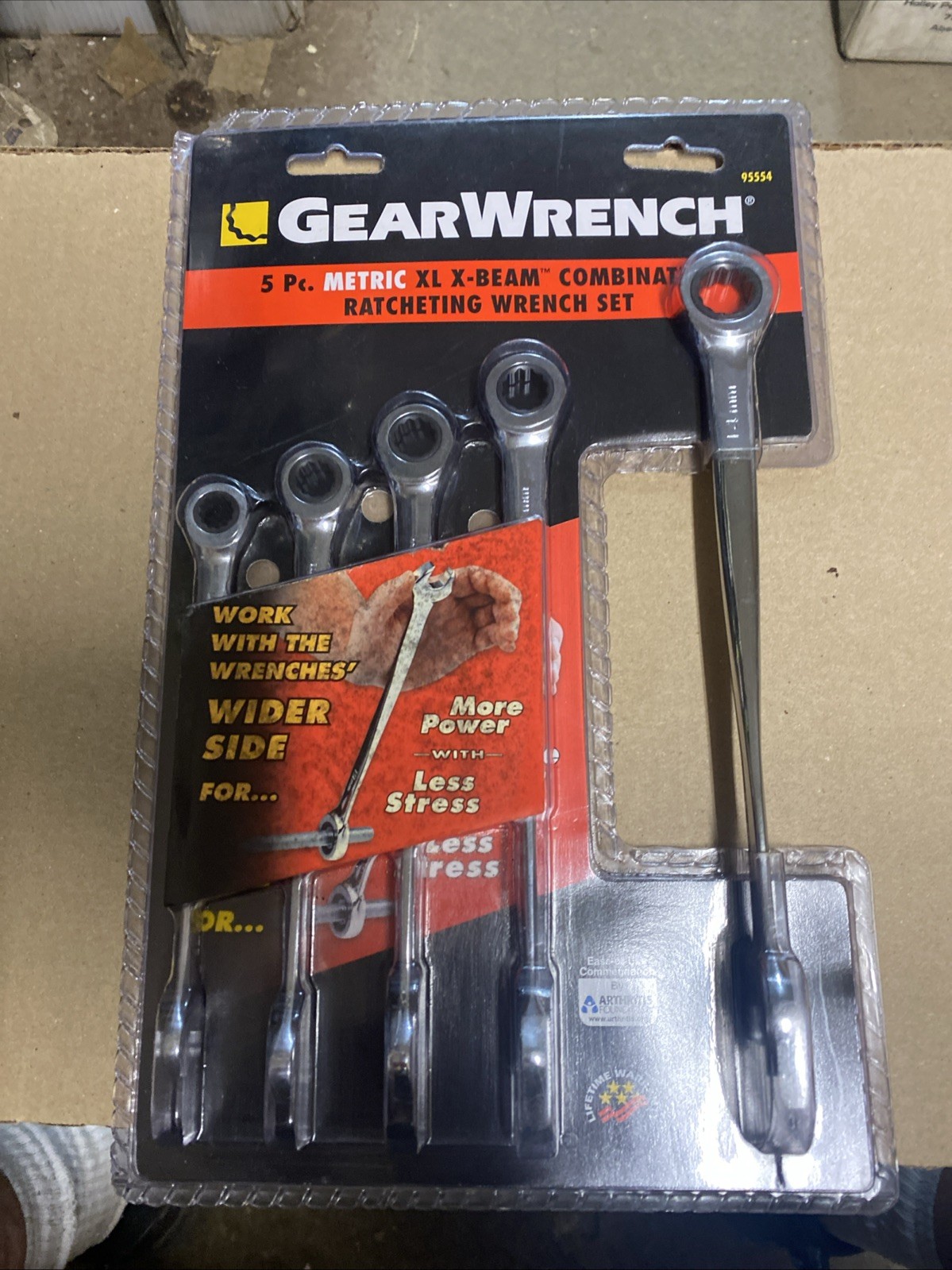 GearWrench, 5pc. Met XL X-Beam Combo Wrench Set, Part #95554