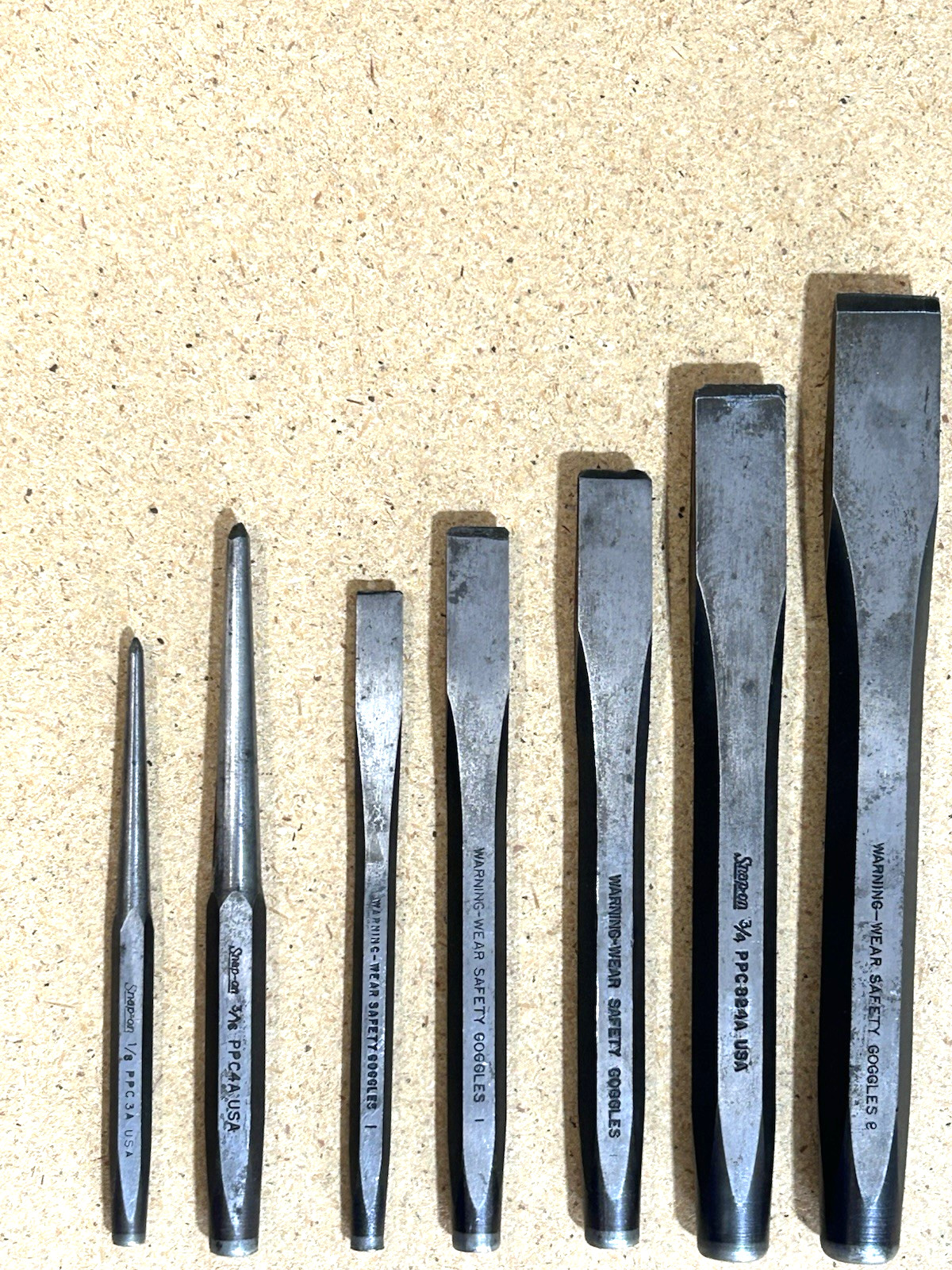Snap on Tools Set PPC210A Set Punch and Chisel Set 19 from original 22pcs set