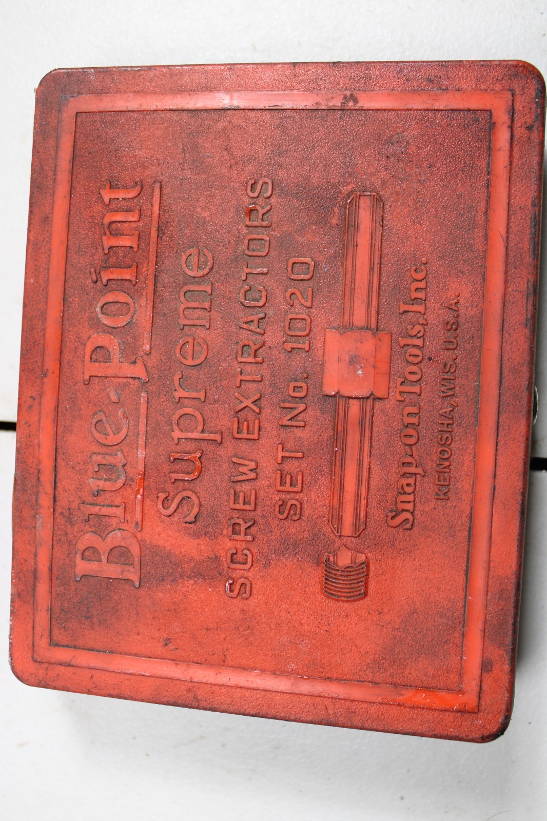 Vintage Blue Point Snap-On Screw Extractor Set No. E-1020 Complete in Case