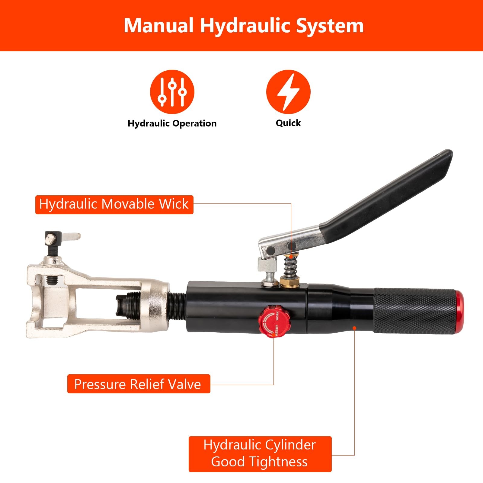 Hydraulic Flaring Tool Kit,3/16 «-1/2″Brake Repair Tube,45° Double Flaring Tool