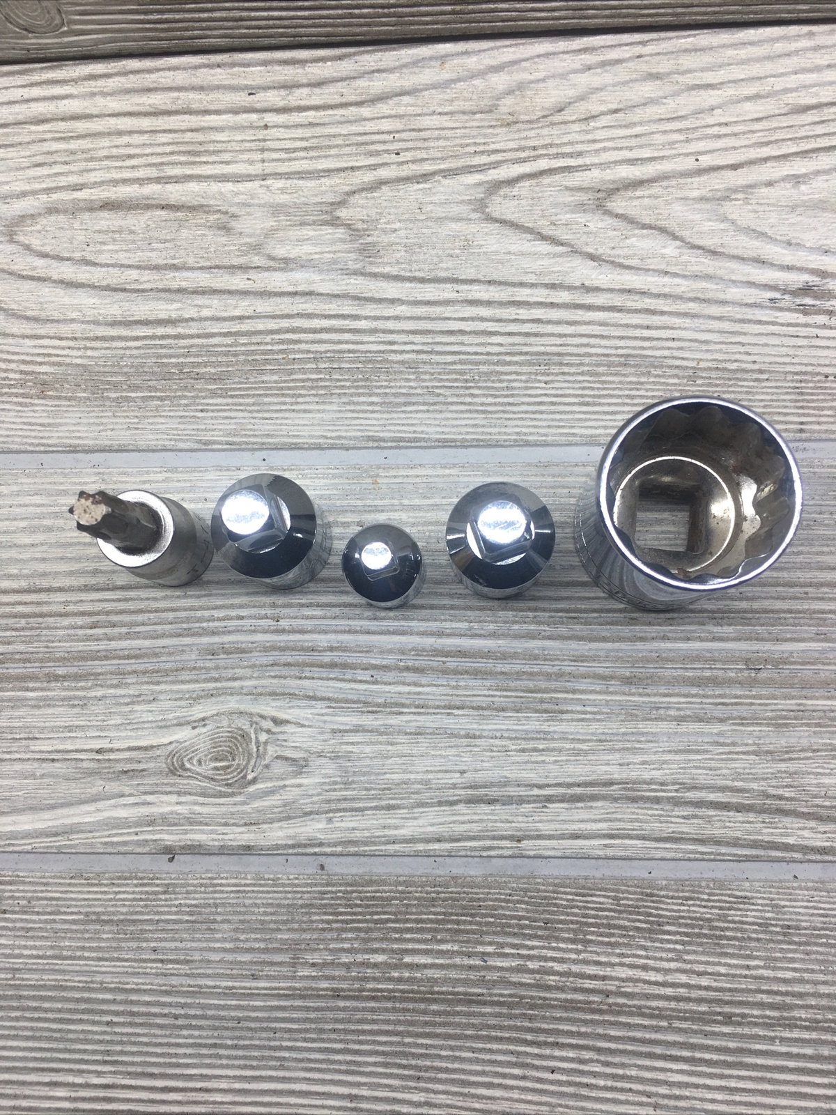 Power Torque 1 1/16” Socket 1/2 Female To 3/8 Reducer 3/8 To 1/4 Male Lot Of 5