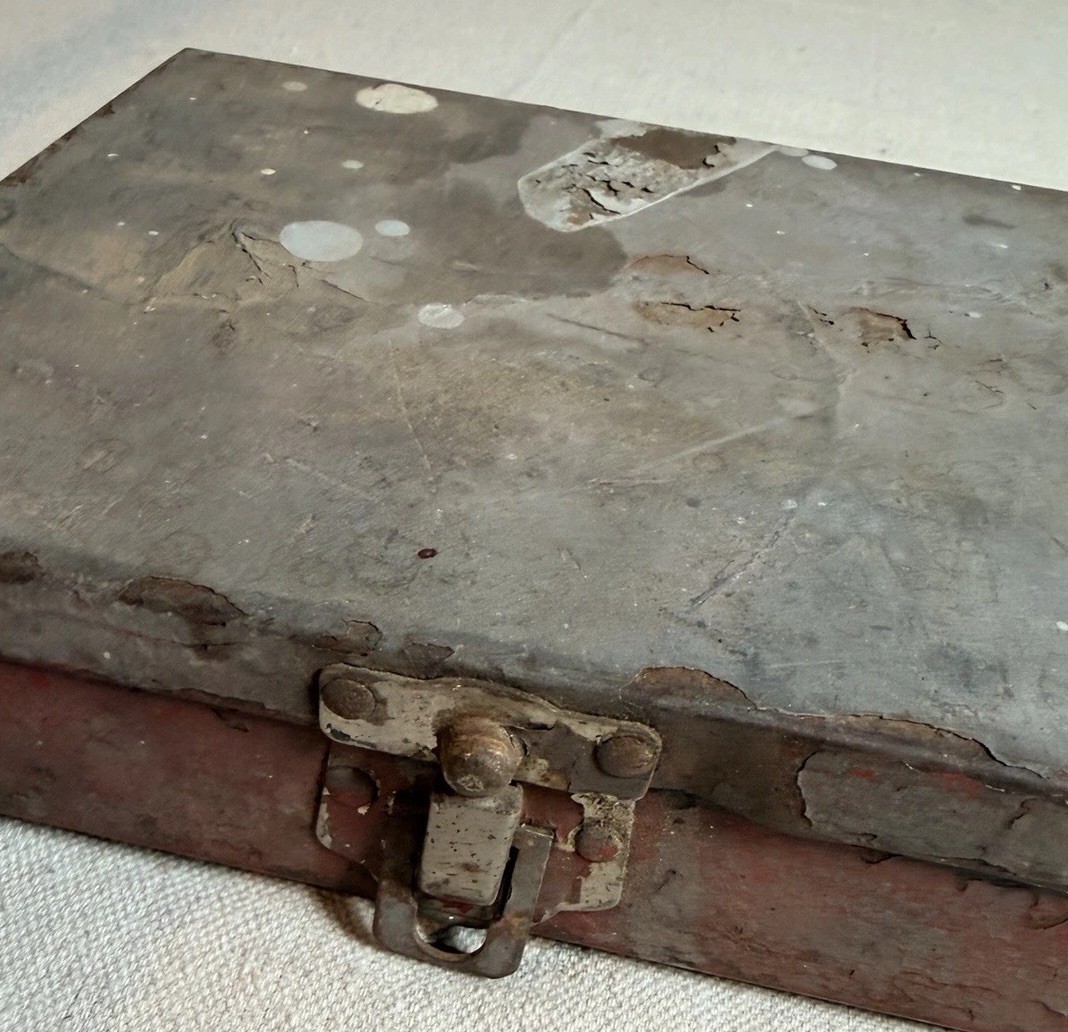 SK Tools 1/2” Drive Metal Case With 15/16” 1” 1-1/16” 1-1/8” USA Sockets Vintage