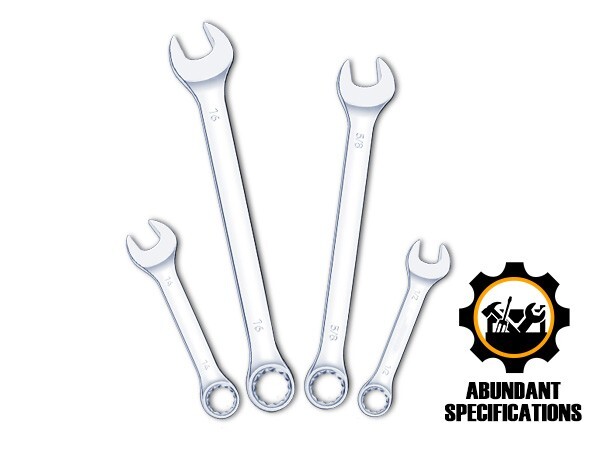 32 Piece SAE & Metric Combination Wrench Set, CR-V Steel Mirror Chrome Polished