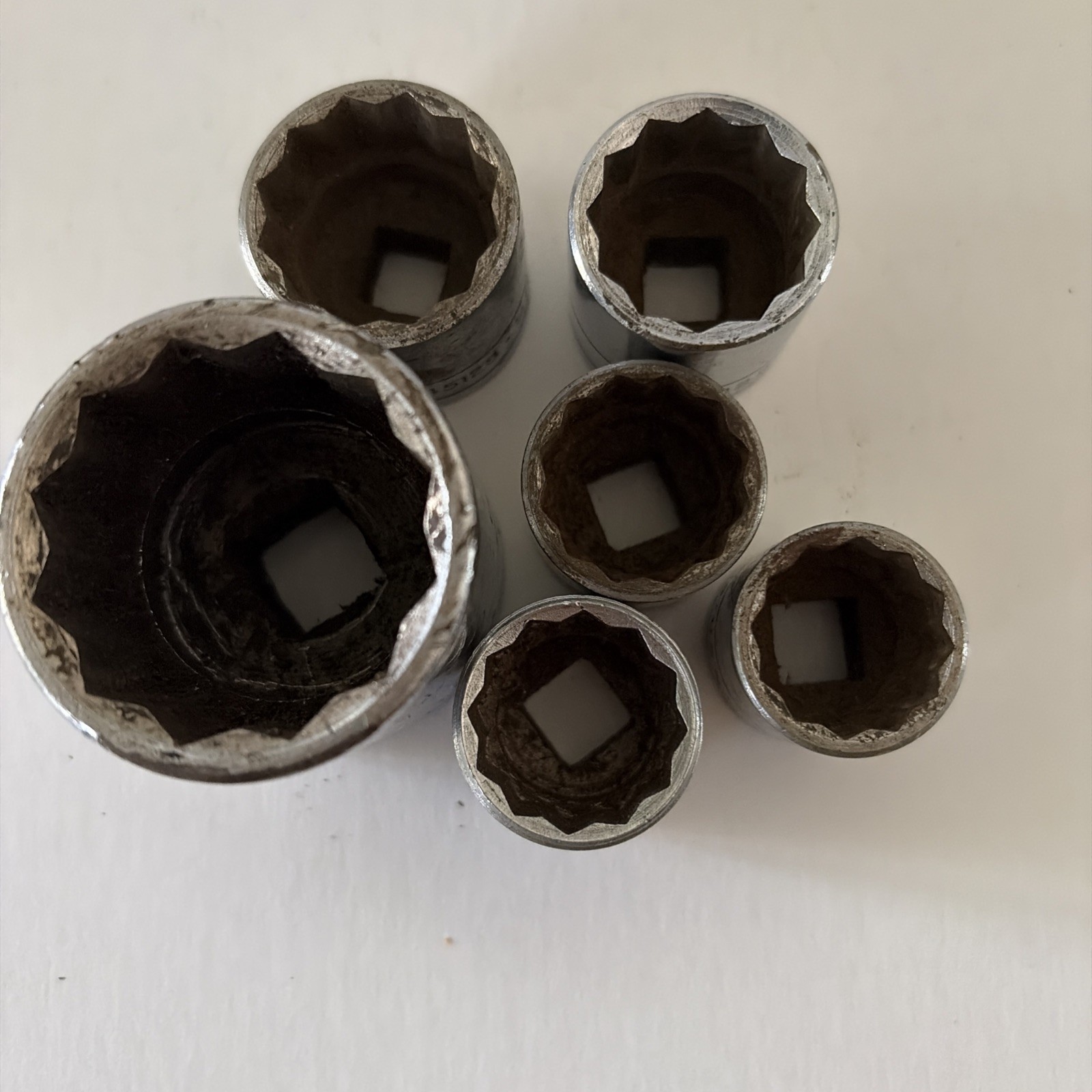 S-K 3/8” Drive Socket Set 12 Pt SAE Shallow 6 Pcs See Description