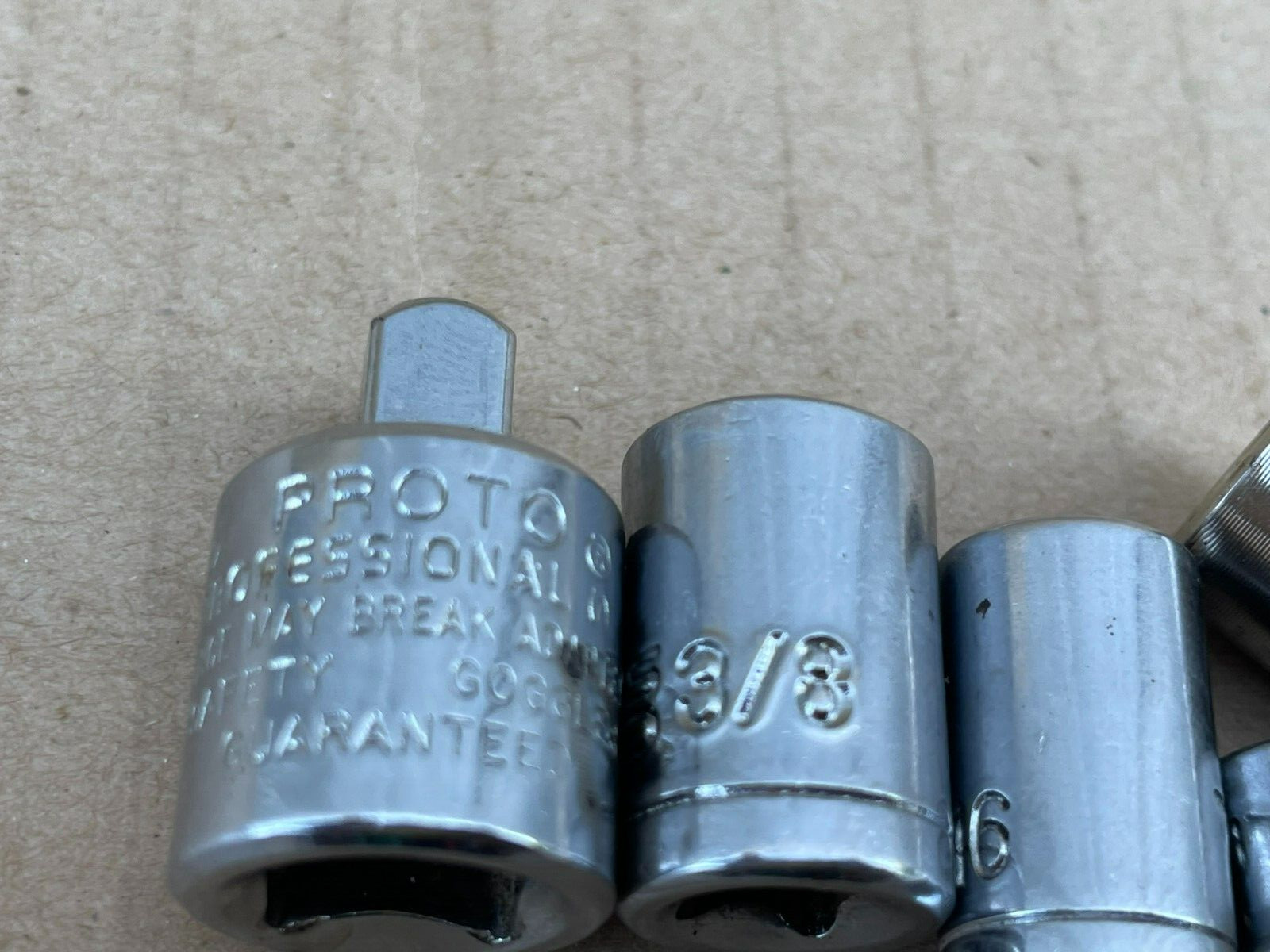 HUSKY 3″ Extension Drive 1/4″ +Proto Socket 3/8″/5/16″/1/4″/3/16″ (Set of 6 pcs)