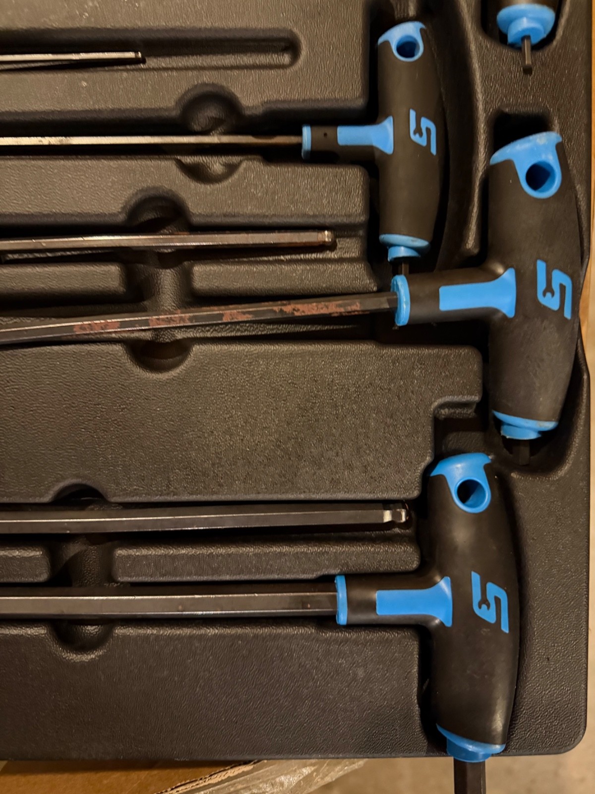 Snap On AWSGM800A Blue 8 piece Metric T / L Shaped Combination Hex Wrench Set