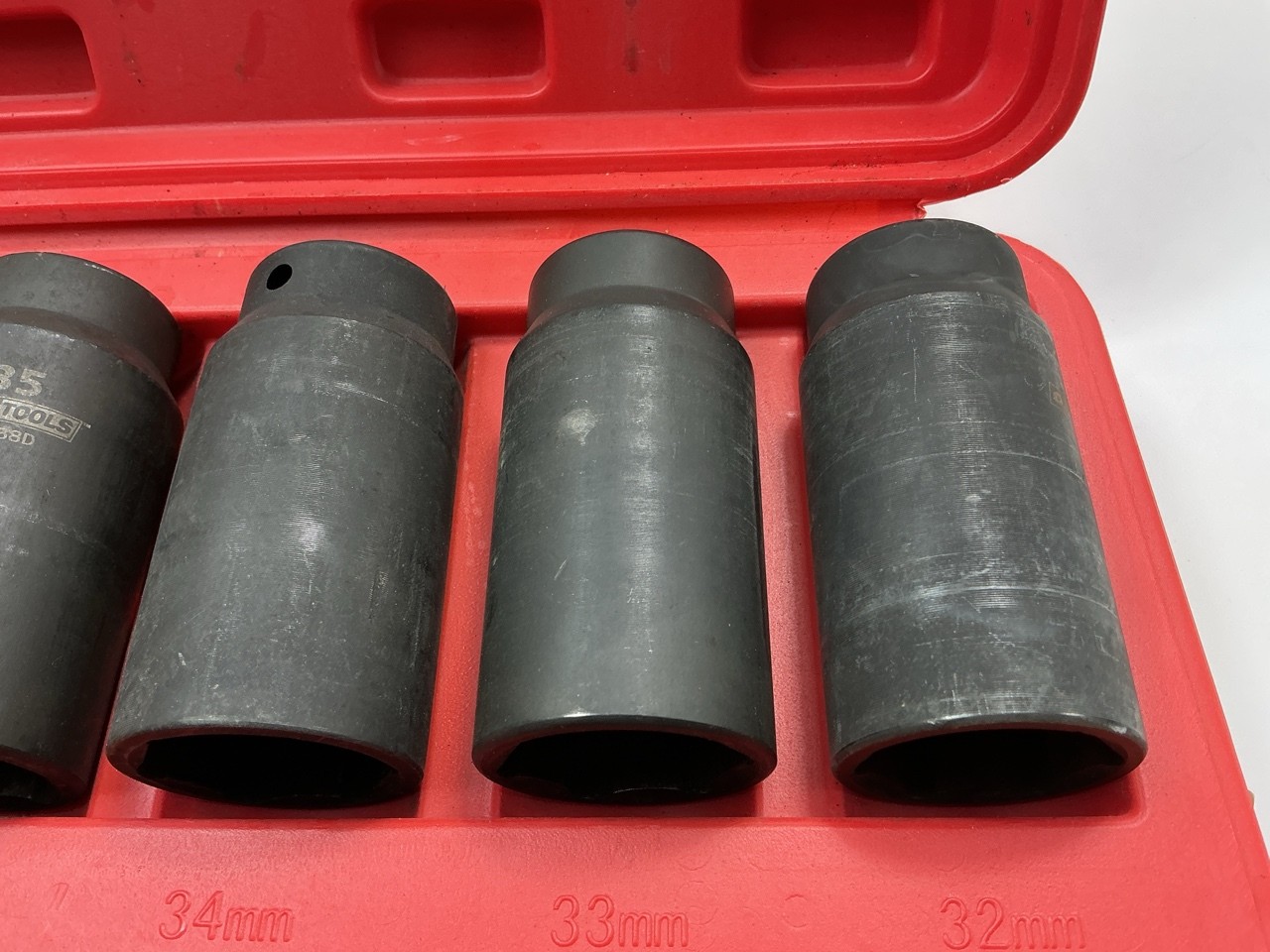 USED #23 OEM Tools 27188 Axle Nut Socket Set – 9 Piece 6 Pt 1/2 Drive Impact
