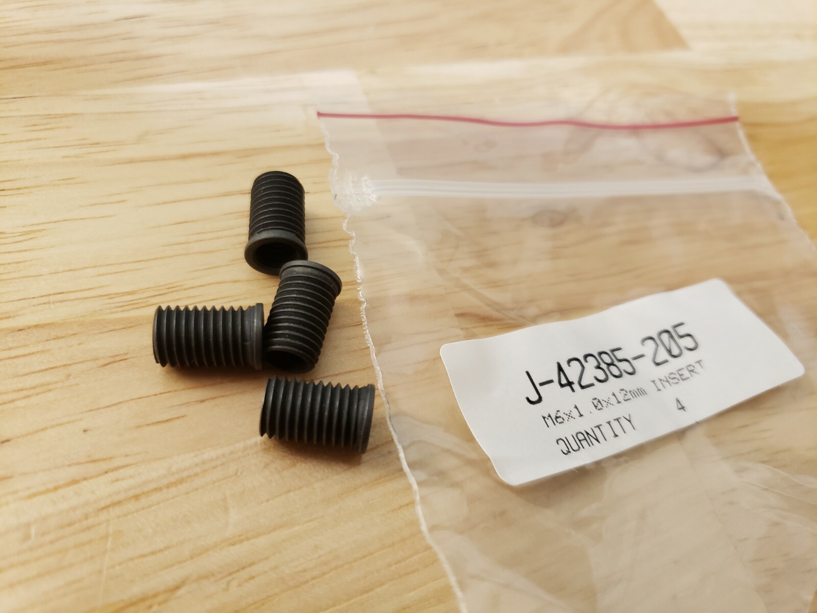 4 Pack 6mm Kent-Moore J-42385-205 M6x1.0x12mm Time-Sert Thread Repair Insert m6