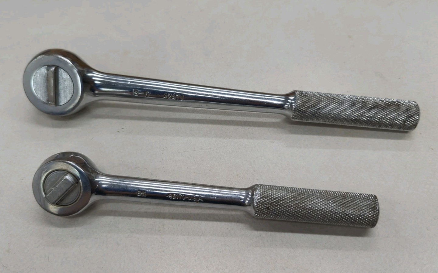 2pc Vintage S-K USA Ratchet Set 1/2″ 42470 & 3/8″ 45170