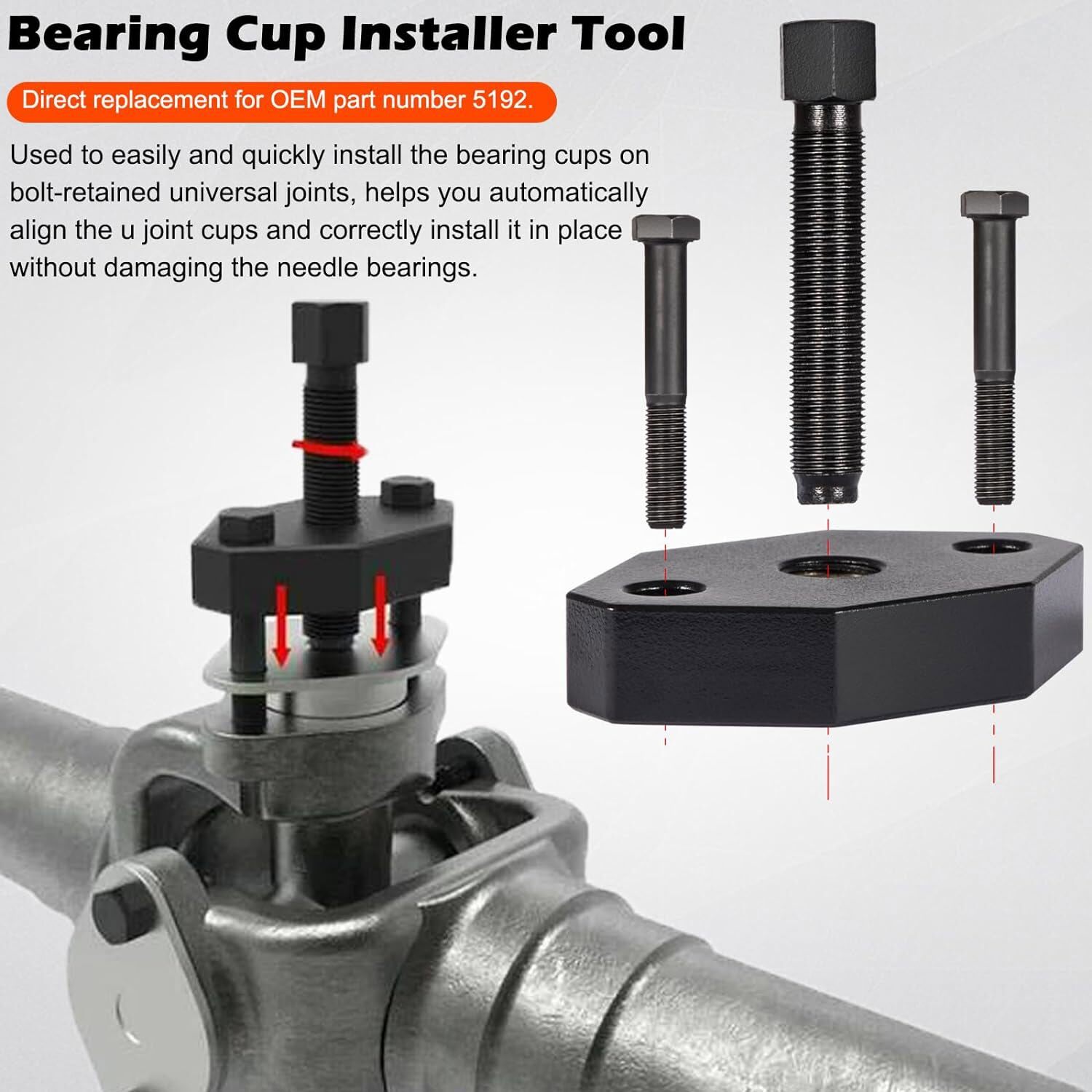 10102 Universal Joint Puller & 5192 Bearing Cup Installer Tool for Spicer Series