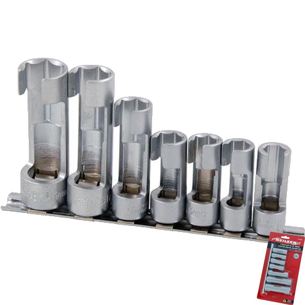 Neilsen 8pc Metric Deep Temperature Sensors Socket Set 1/2″ Drive 7.4mm – 14.4mm