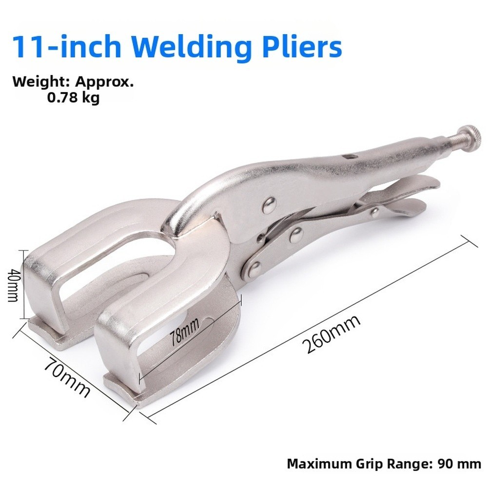 Adjustable U-Shaped Locking Plier for Welding with 45# Steel and 22.5cm Length