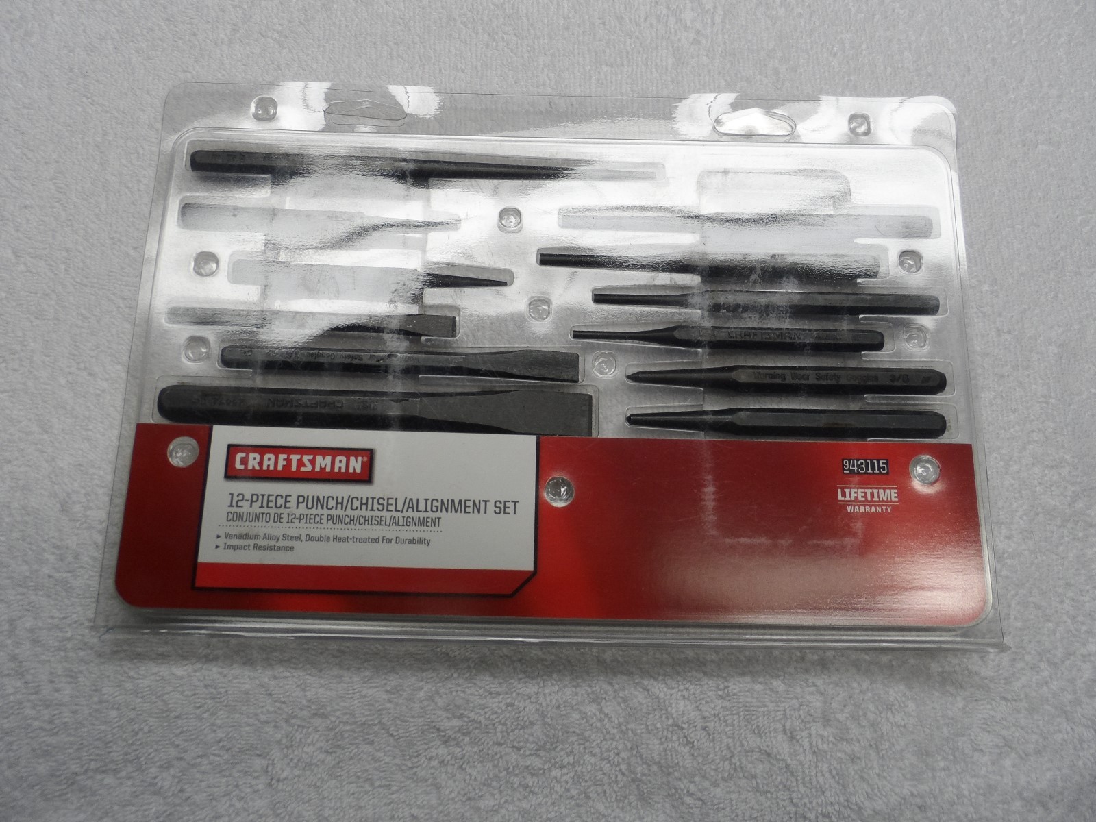 Craftsman Center Pin Punch Chisel Alignment Tool Set USA, 12 pcs – Part # 43115