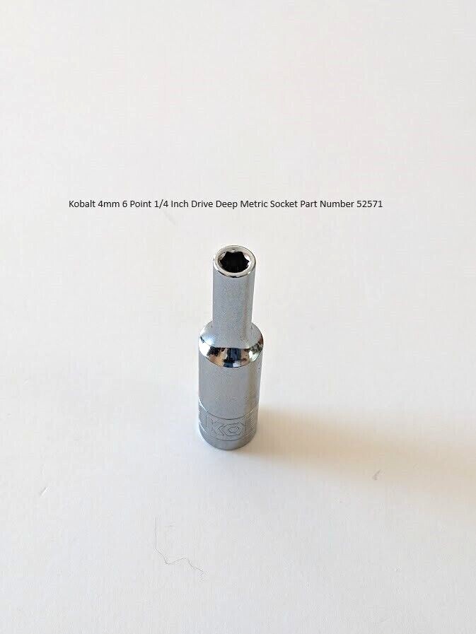 Kobalt 1/4″ Drive 6 Point Metric Deep Sockets Set No Color Band – PICK A SIZE